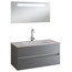 Bali 3-Piece Wall-Mounted Bathroom Vanity Unit, 100 cm, Lead
