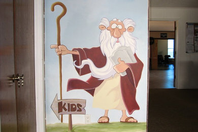 Moses church mural.