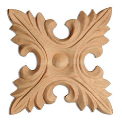 Inviting Home Inc. - Sarasota Medium Wood Rosette, Cherry - Onlays And Appliques