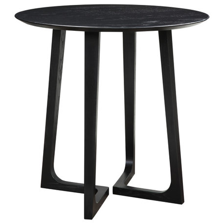 38 Inch Counter Table Black Ash Black Mid-Century Modern