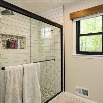 New Black Window in Superb Bathroom - Renewal by Andersen NJ / NYC