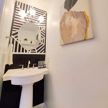 Black and White Geometric Bathroom