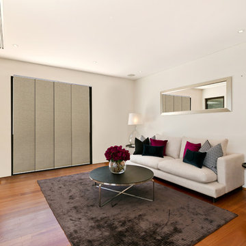 Adjustable Sliding Panel - Natural Woven Fabric