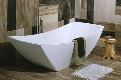 Example of a trendy bathroom design in Chicago