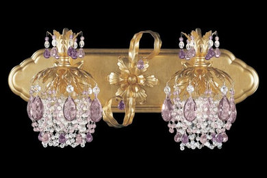 1 Bathroom Lighting by Schonbek Rondelle in Crystal Traditional Style