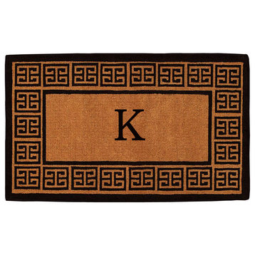 The Grecian Monogram Doormat, Extra-Thick 3'x6', Letter K