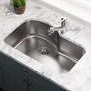 346 Offset Single Bowl Stainless Steel Sink, 16-Gauge, Sink Only
