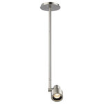 Recesso Lighting - Stepped Cylinder Adjustable Monopoint- Satin Nickel - GU10 Base - Stepped Cylinder Adjustable Monopoint- Satin Nickel - GU10 Base  Satin nickel finish mini-pendant spot light with stepped cylinder shade. Takes one GU10 base MR-16 light bulb up to 50-watts maximum (not included). 120 volts line voltage. Comes with one 6-inch and 3 12-inch downrods. Suitable for installation in dry locations only. ETL / CETL certified.