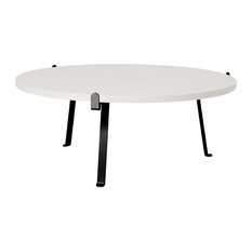 Arch Oak Coffee Table, Signal White