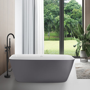 Slipper Freestanding 59, W Soaking Acrylic Bathtub