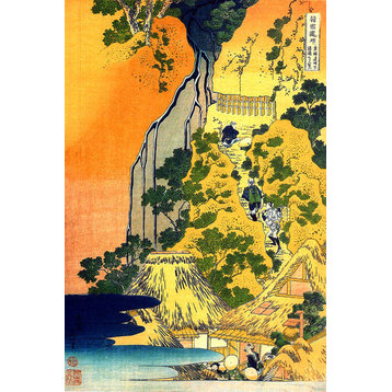 Waterfalls In All Provinces by Katsushika Hokusai, art print