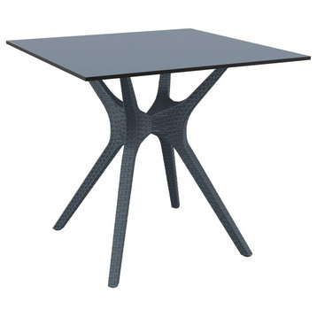 Ibiza Square Table 31", Dark Gray