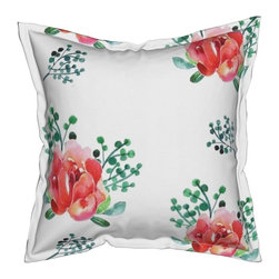 Picadilly Rose Throw Pillows - Decorative Pillows
