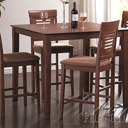 Acme Furniture - Sutton 5 Piece Counter Height Dining Set in Brown - 07000 - Furniture
