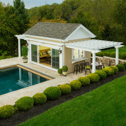 Composite Pergola off Pool House - Pergolas