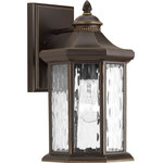 Progress - Progress P6071-20 Edition - One Light Medium Outdoor Wall Lantern - The one-light medium wall lantern in the Edition collection features distinctive hexagonal shape for classic styling. Clear water glass elements are accented by a Antique Bronze finish. Die-cast aluminum construction with a powder coat finish makes this a durable style for updating a home's curb appeal.  Distinctive hexagonal shape for classic styling.   Clear water glass elements Die-cast aluminum construction with a powder coat finish Shade Included: TRUE Warranty: 1 Year Warranty* Number of Bulbs: 1*Wattage: 100W* BulbType: Medium Base* Bulb Included: No