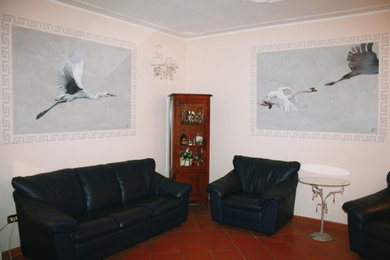 Example of a beach style home design design in Florence