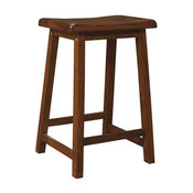 Counter Stools in Walnut Finish - Set of 2