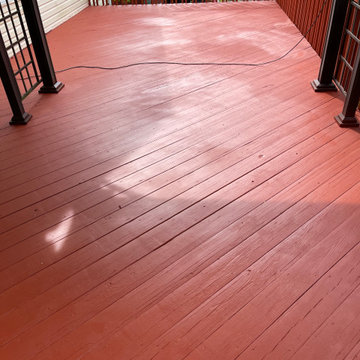 Deck sealing and stain