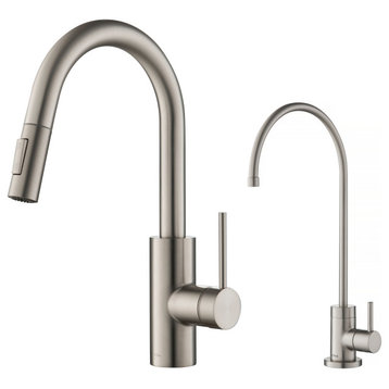 Kraus KPF-2620-FF-100 Oletto 1.75 GPM 1 Hole Pull-Down Faucet and - Spot Free