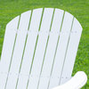 GDF Studio 5-Piece David Outdoor Adirondack Chair Set With Fire Pit, White