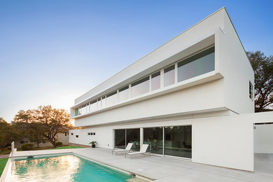 Example of a minimalist exterior home design in Austin