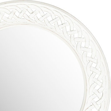 Safavieh Braided Chain Mirror, White