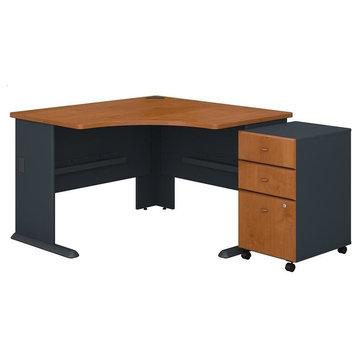 Series A 48" Corner Desk With Mobile File Cabinet