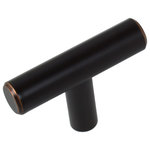 GlideRite Hardware - 2" Solid Steel Bar Pull Knob, Set of 20, Oil Rubbed Bronze - Give your bathroom or kitchen cabinets a contemporary look with this pack of solid steel knobs . These bar knobs add a modern touch to even the most traditional of cabinets and are a quick and inexpensive way to refresh a kitchen or bathroom. Standard #8-32 x 1-inch installation screw is included.