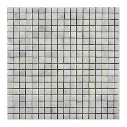 Milas White Polished Mosaic Half by Half - Home Accessories & Decor