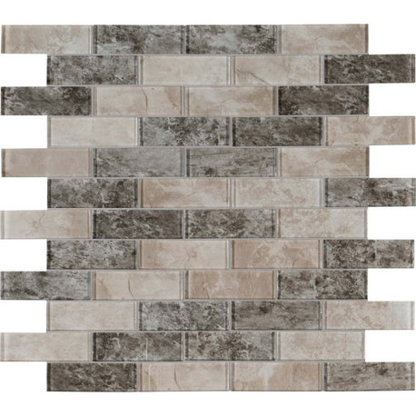 Savoy Interlocking 2X6 Glossy Glass Subway Tile, Sample