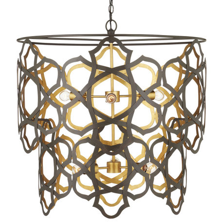 Mauresque Medium Bronze and Gold Chandelier