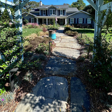 Concrete Sidewalk Becomes A Stroll Garden