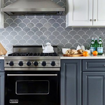 Grey Moroccan Fish Scale Kitchen