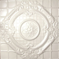 2409 Tin Ceiling Tile - White - Classic English Garden - Ceiling Tile