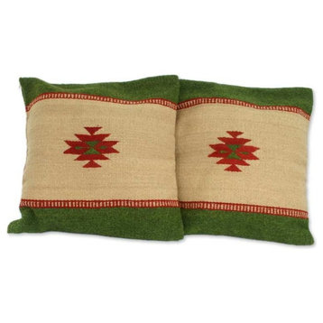 Novica Sierra Zapotec Wool Cushion Covers, Set of 2