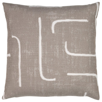 Instinct Taupe Indoor/Outdoor Performance Pillow, 20" x 20"