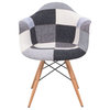 LeisureMod Willow Fabric Eiffel Accent Chair