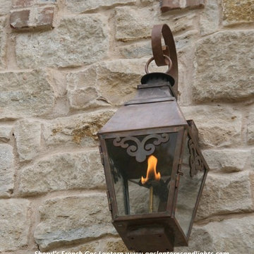 Sheryl's French Gas Lantern with Window Scrolls