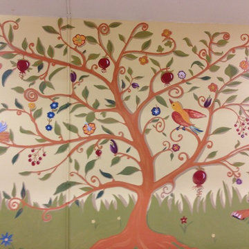 Tree of life at Robertson Intermediate, painted with Rebuilding Together