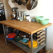 Butcher Block and Pot Rack