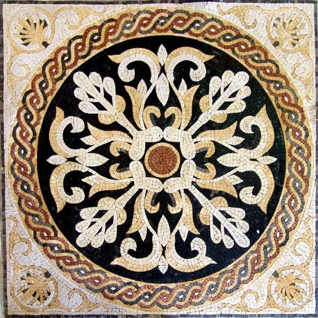 Botanical Mosaic Art - Millicent, 35" X 35"
