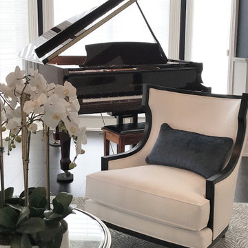 Blue and White Contemporary Conversational Seating -- Dina Pristouris