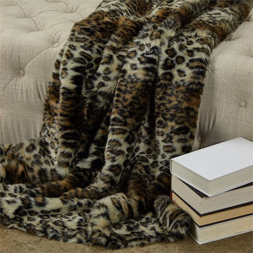 Plutus Wild Leo Faux Fur Luxury Throw