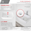 STYLISH 19" White Rectangular Ceramic Vessel Bathroom Sink