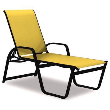 Aruba II 4-Position High Bed Chaise, Textured Black, Yellow