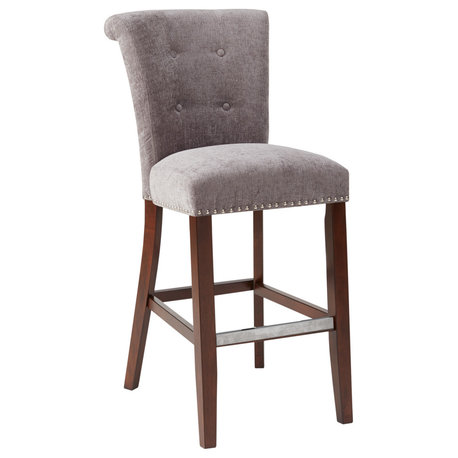 Madison Park Colfax Counter Stool Bar Height Stools, Gray