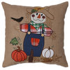 Indoor Harvest Scarecrow 16.5" Throw Pillow