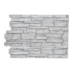 143-36-BRECKENRIDGE DEEP WIDE STACKED DESIGN WALL PANEL - 36"H - Wall Panels