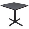 Cain 30" Square Breakroom Table, Gray